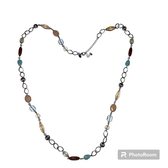 Lia Sophia 36" Necklace Silver with Beads - Picture 1 of 8